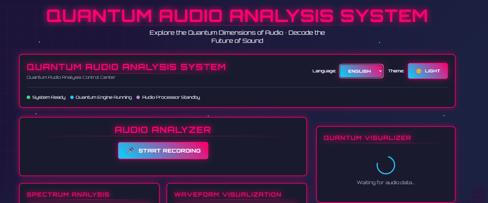 Quantum Audio Analysis System